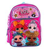 L.O.L Surprise! Backpack Book Bag Travel Bag Kindergarten Elementary 4 Dolls (16" Carry Bag)