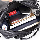 Vintage PU Leather Backpack School College Bookbag Laptop Computer Backpack (Black 2)