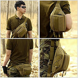 Military Fanny Pack Tactical Waist Bag Pack Waterproof Hip Belt Bag Pouch for Hiking (Jungle camo)