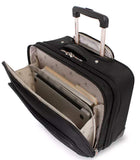 SWISSGEAR 8869 DURABLE ULTRA PORTABLE 16" ROLLING TOTE - BLACK
