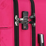 Cloe Checked Medium 24 inch Water-Resistant Luggage with 360º-spinner wheels in Magenta Color