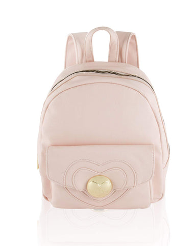 Betsey Johnson Women's Heart Lock Backpack Blush One Size