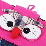 Baoblaze Big Owl Backpacks Bags Patchwork Cotton Big Eyes Purses Handmade Handbag - Pink, as