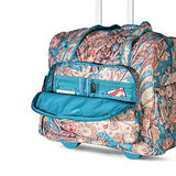 Olympia Deluxe Fashion Rolling Overnighter, Paisley, One Size
