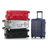 Swivel Wheel Trolley Case, Aluminum Frame Travel Case, Swivel Wheel Trolley Case + Pc Vertical Suitcase, Silver, 24 inch
