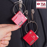Ultraflex Tsa Approved Lock With Red Open Alert Indicator For Luggage & Gym Lockers