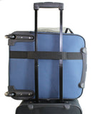 Boardingblue Rolling Personal Item Luggage for Jetblue Sun Country Airlines 16.5" (Navy)