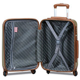 Dejuno Quest 3-Piece Hardside Spinner Luggage Set With Tsa Lock, Bronze