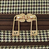 London Fog Cambridge Ii 29" Expandable Spinner, Olive Houndstooth