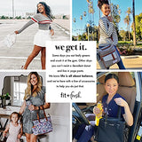 Fit & Fresh Metro-Tote 2 in 1 Quilted 15" Laptop Bag with Insulated Lunch Compartment, Black