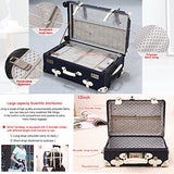 Unitravel Vintage Suitcase Set Spinner Travel Hardside Luggage Sets Pu Trunk