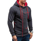 LIM&SHOP Men's Heavy Blend Fleece Hooded Sweatshirt, Contrast Raglan Long-Sleeve Pullover Hoodie with Pockets Zipper
