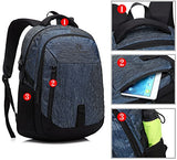 Scarleton Simple Water Resistant Backpack H20420701 - Blue/Black
