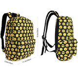 Zicac School Canvas Emoji Backpack Smiling Face Satchel Printed Emoji