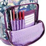 J World New York Sunrise Rolling Backpack, Secret Garden
