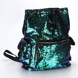 Women Teen Girls Bling Sequins Backpack Purse Drawstring Shoulder Bag Casual School Bag Travel