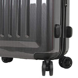 Mia Toro Mia Tor Italy Fonte Hardside 28 Inch Spinner, Silver