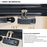 Merax Travelhouse Luggage 3 Piece Expandable Spinner Set (Gold)