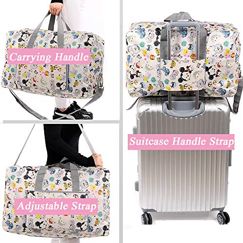 Women Shopping Bag Foldable Handbag Casual Floral Large Capacity Bag,Perfect  For Work,Travel, Women's Color Changing And Laser Bag