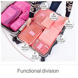 Unitravel 6 Set Packing Cubes Travel Luggage Organizer Compression Storage Bag