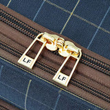 London Fog Kensington II 20" Expandable Spinner Carry On, Navy Window Pane