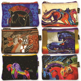 Laurel Burch Mythical Horses Cosmetic Purse (Multicolored Horse In Baige Background D)