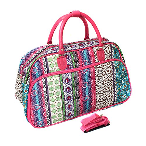 World Traveler 21-Inch Carry-On Shoulder Tote Duffel Bag, Bohemian, One Size