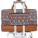 Oflamn Weekender Bag for Women Carry-On Luggage Bohemian style Duffle Bag Overnight Bags 3-4 Day' Travel Bags with Separated Shoes Compartment