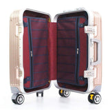 Boarding Suitcase, Wear-Resistant Trolley Case 20 Inch 24 Inch Zipper Suitcase, Checked Suitcase, Black, 24"