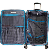 Perry Ellis Luggage Viceroy 2 Piece Set Expandable Suitcase with Spinner Wheels, Navy, One Size