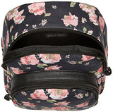 Bueno of California Bueno Canvas Backpack, black/pink flowers