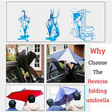 Dofover Double Layer Compact Reverse Folding Umbrella for Outdoor Travel and Car Use, C-Shaped