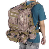 GHP 600D Oxford 420D Nylon 1640g Python Grain Backpack w 3 Detachable Molle Pouches