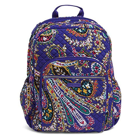 Vera Bradley Iconic Campus Backpack, Signature Cotton, Romantic Paisley