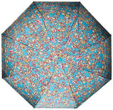 Sakroots Artist Circle Umbrella, Teal Treehouse