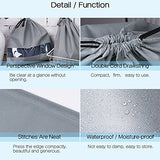 TINTON LIFE Set of 10 Non-woven 19.7"x19.7" Drawstring Dust Cover Bag with Visual Window for Handbags Purses Shoes(Coffee)