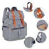 School Backpack Women Girls College Bookbag Lady Travel Rucksack 15.6Inch Laptop Bag (White Blue