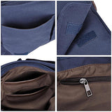 Aw 14" Vintage Canvas Cross Body Schoolbag Satchel Shoulder Messenger Bag Bookbag Men Women Student