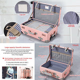 Unitravel Hardside Spinner Luggage Sets Travel Vintage Suitcase Set 3 Pieces