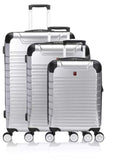 SWISSGEAR 7782 EXPANDABLE 3PC HARDSIDE LUGGAGE SET - SILVER
