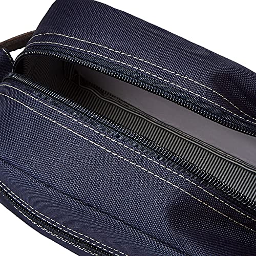 Timberland Men's Toiletry Bag Canvas Travel Kit Organizer, Navy, One Size