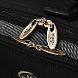 U.S. Traveler New Yorker Lightweight Softside Expandable Travel Rolling Luggage Set, Black/Grey, 4-Piece (15/21/25/29)