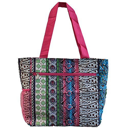 World Traveler 13.5 Inch Beach Bag, Bohemian, One Size