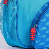 ZOOCCHINI Kids Everyday Backpack Pals - Sherman the Shark, 10.5"W x 4"D x 13"H, Designed in the USA