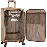 Anne Klein 21" Expandable Softside Spinner Carryon Luggage, Tan Quilted