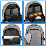 Business Laptop Backpack, Slim Anti Theft Computer Bag, Water-Resistent College School Backpack,
