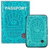 Maui and Sons RFID Protected Wallet and Passport Cover Set - Prevent Electronic RFID Scan Theft (California Teal)