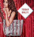 Victoria'S Secret Weekender Duffle Travel Bag (Pink Bling Sequin Stripes)