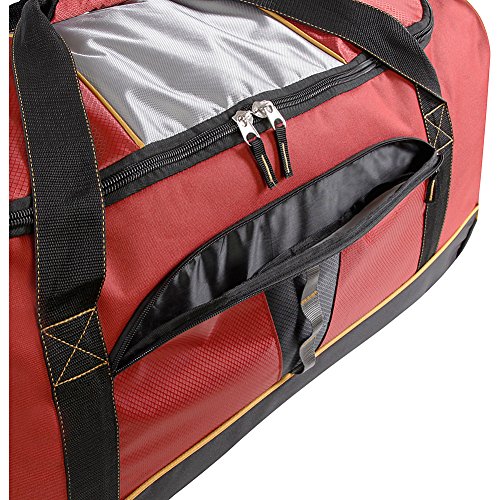 Pacific Coast 35" Extra Large Bag Rolling Duffel, Grey, One Size