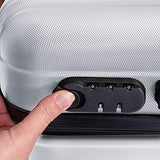 Deco Gear Travel Elite Series - 3 Piece Hardside Spinner Luggage Set (Silver)(20",24",28")